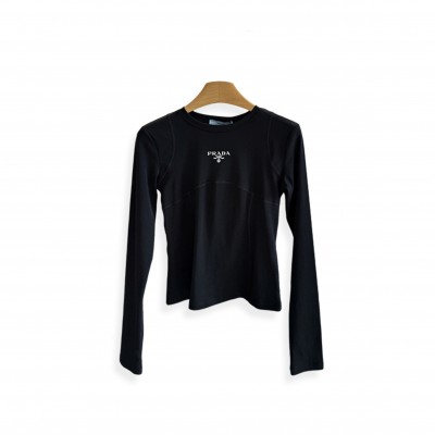 PRADA LETTER PRINT LONG-SLEEVE BASE LAYER 